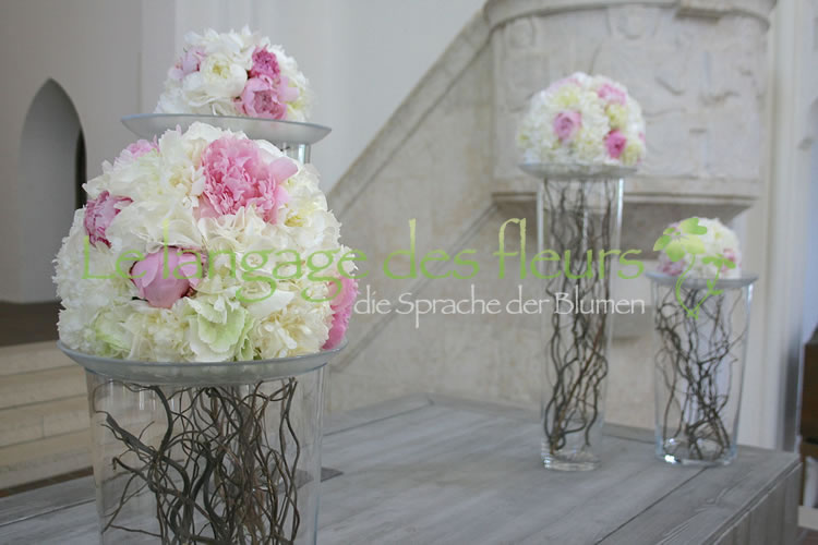 Wedding decoration, peonies, wedding decoration, Munich